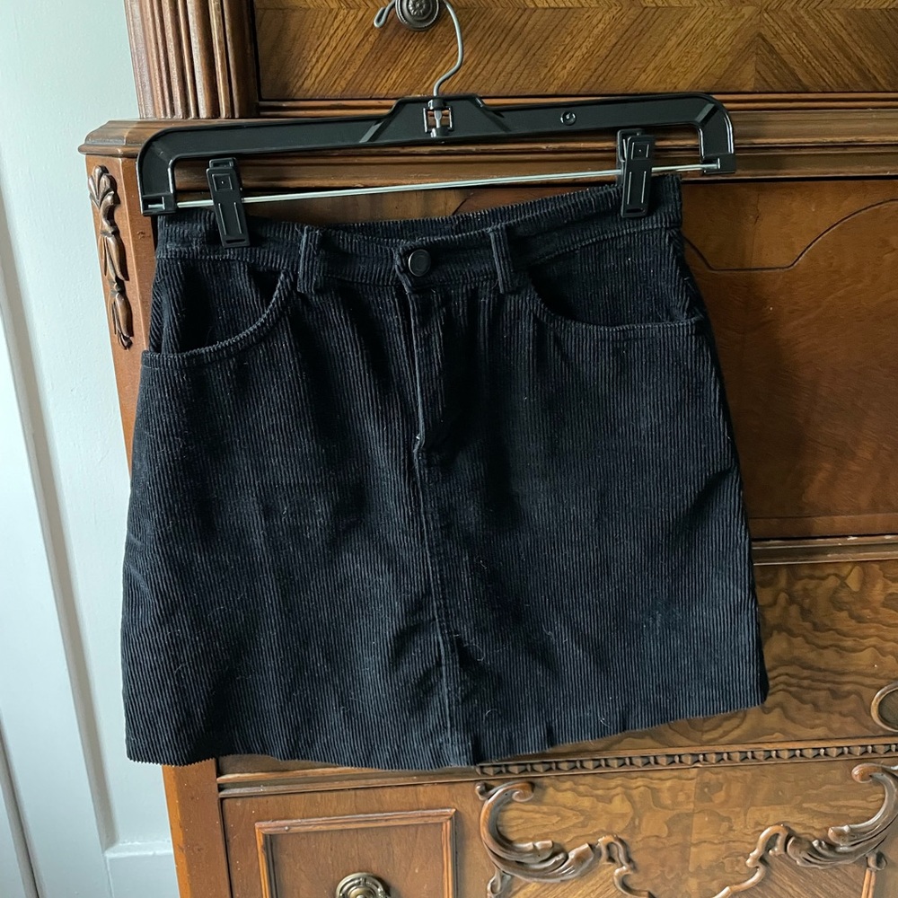 Black jean skirt.